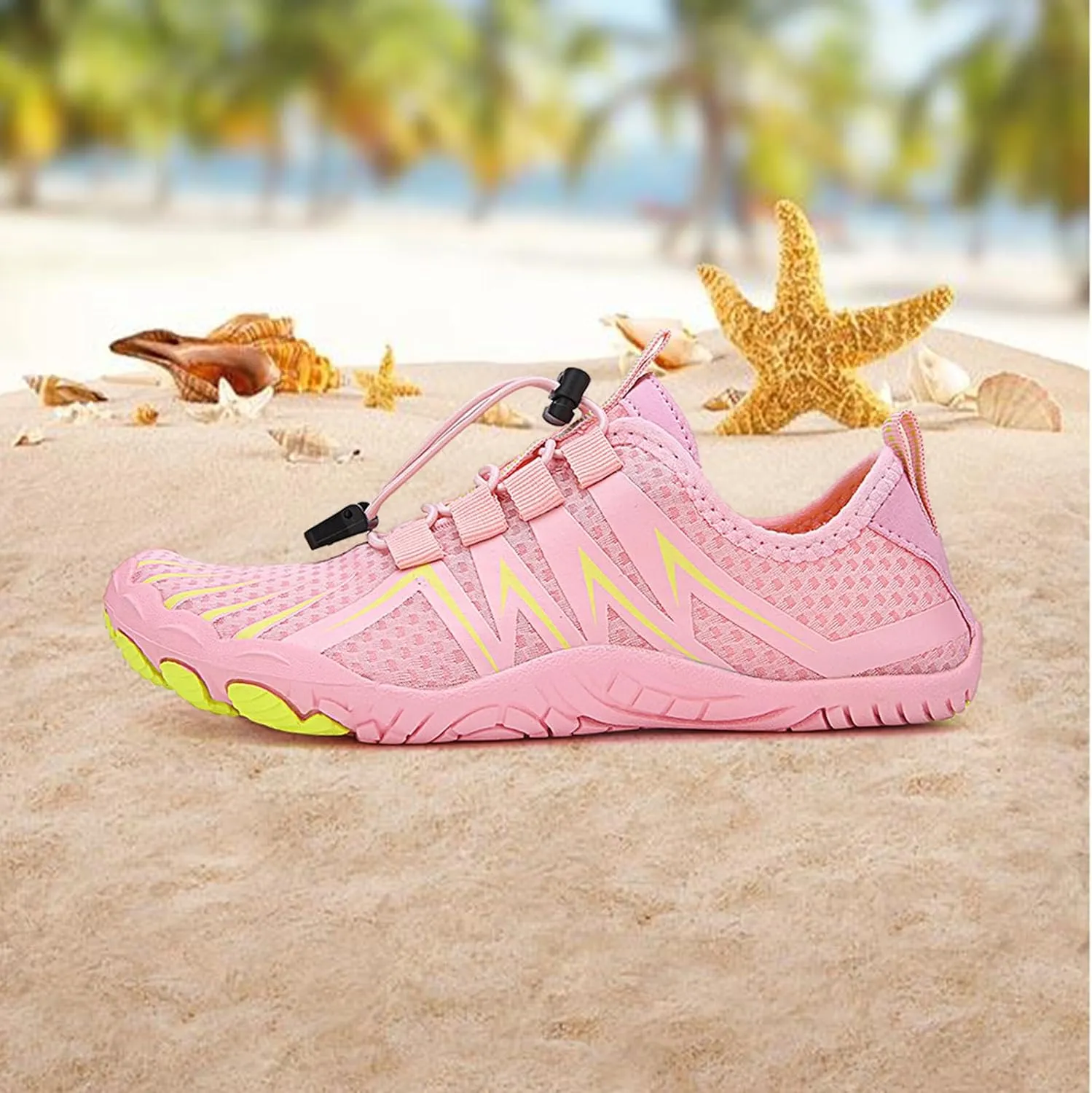 Hiking Barefoot Shoes for Women Men Non-Slip&Wide Toe Box Grounded Footwear,Breathable Waterproof Beach Walking Shoes,Lightweight Adjustable Trail Running Footwear Neuropathy Sneakers Comfort Wear