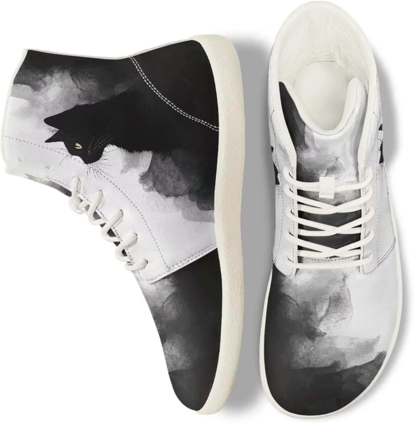 Men's Wide Barefoot Sneakers Cross-Trainer Shoes Breathable Soft EVA Sole Anti-Skid Minimalist Shoe for Athletic Size 5-14 White Sole