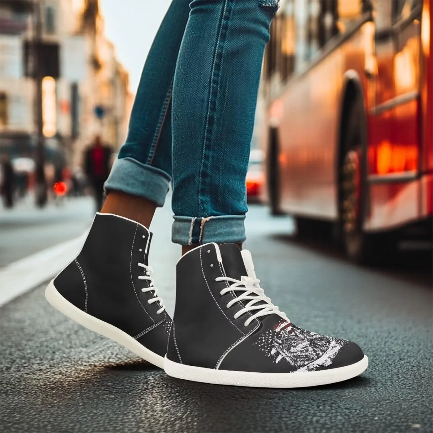 Men's Wide Barefoot Sneakers Cross-Trainer Shoes Breathable Soft EVA Sole Anti-Skid Minimalist Shoe for Athletic Size 5-14 White Sole