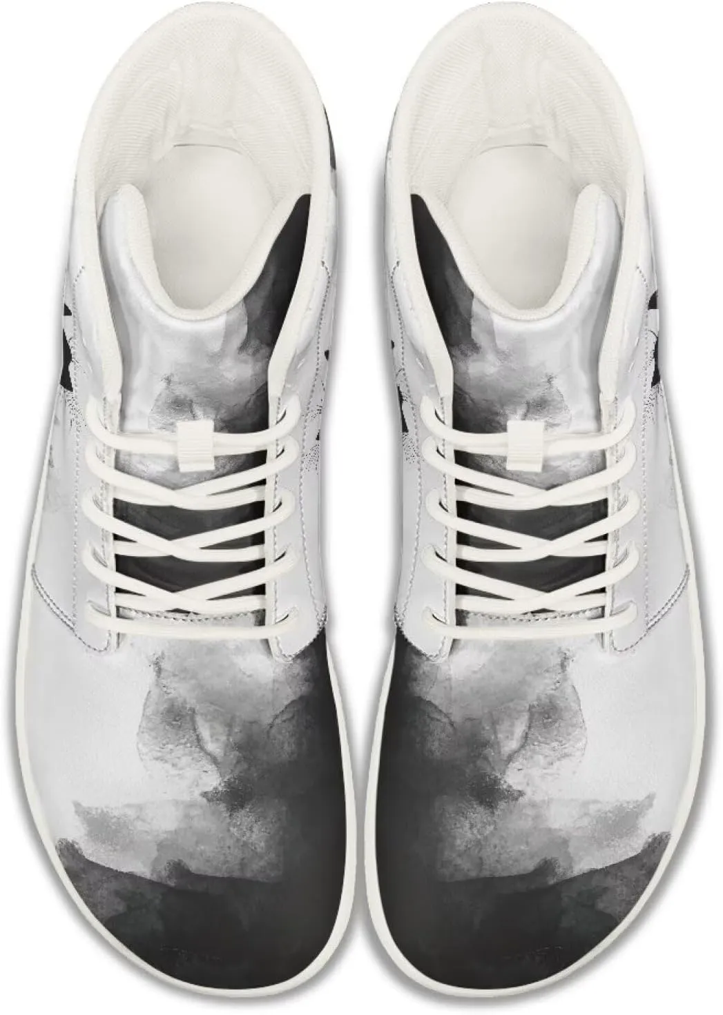 Men's Wide Barefoot Sneakers Cross-Trainer Shoes Breathable Soft EVA Sole Anti-Skid Minimalist Shoe for Athletic Size 5-14 White Sole