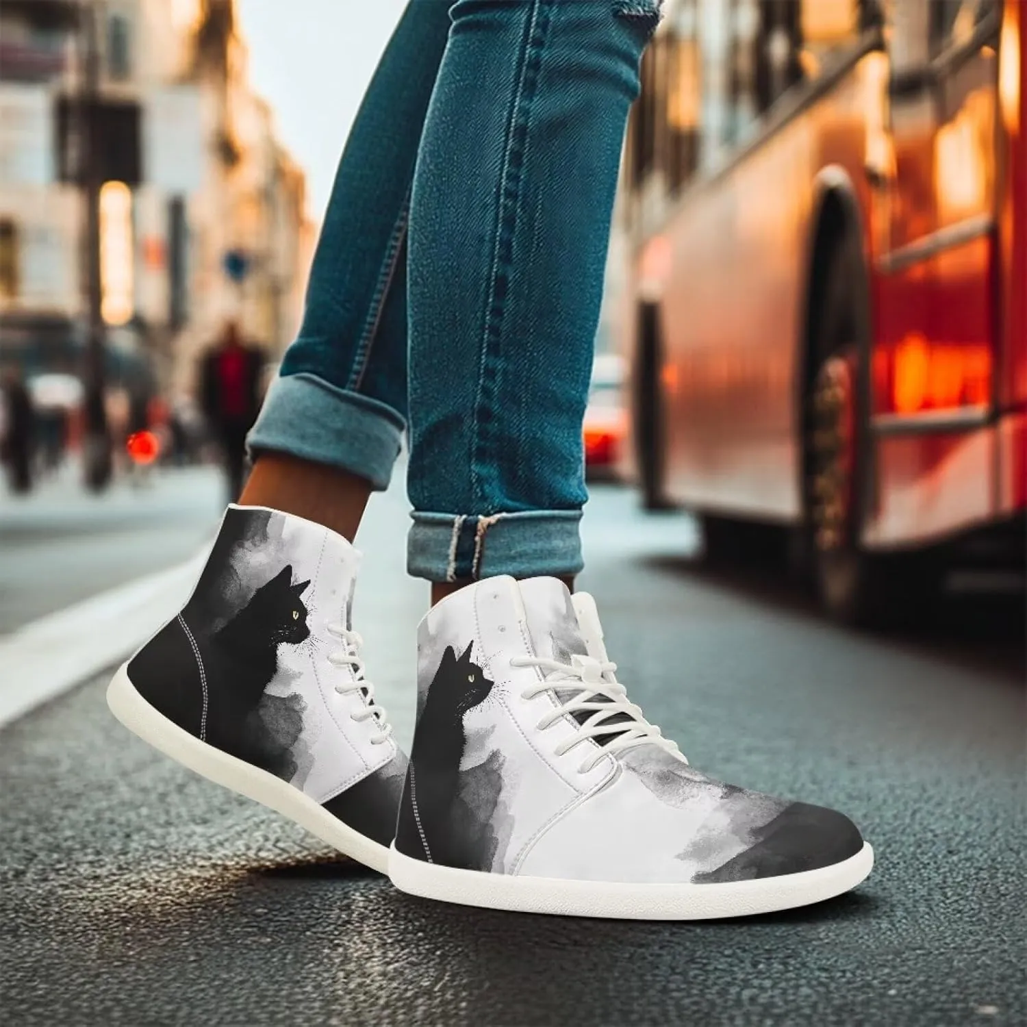 Men's Wide Barefoot Sneakers Cross-Trainer Shoes Breathable Soft EVA Sole Anti-Skid Minimalist Shoe for Athletic Size 5-14 White Sole
