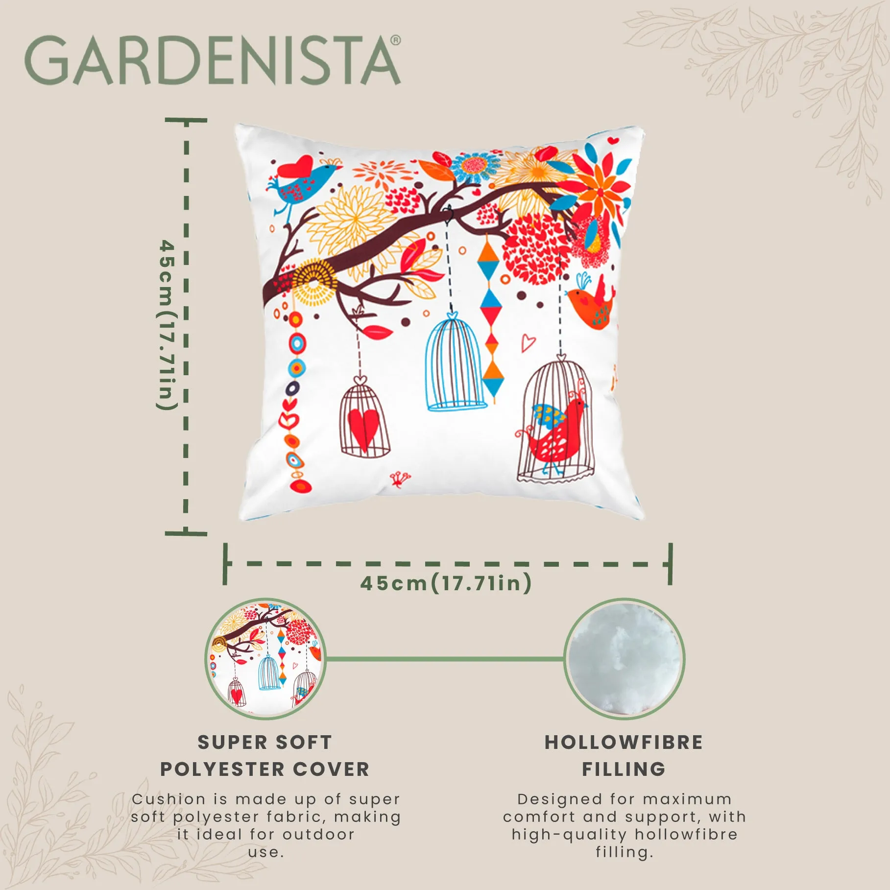 Outdoor Water Resistant Scatter Cushions | Garden Printed Cushions